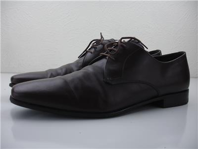 Mens Prada Milano Brown Leather Apron Toe Dress Shoes Brogue Oxfords Size US 8 D Prada men brown brogue - Gem main image 2