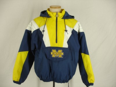 Mens NCAA Michigan Wolverines Starter winter Jacket Coat