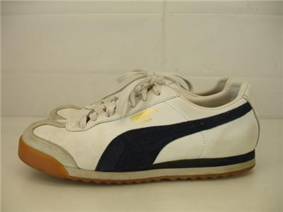 puma roma blanco con azul marino