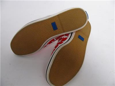 KEDS KATE SPADE RED BUTTERFLY WHITE CANVASS RUNNERS ...