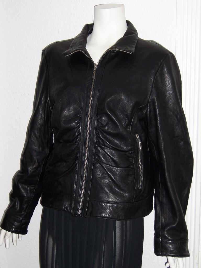 UN DEUX TROIS ADLER COLLECTION LAMB SKIN BIKER MOTORCYCLE ...