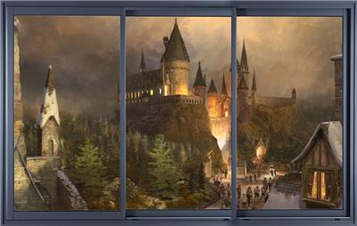 Hogwarts Castle Harry Potter 3D Window Decal Wall Sticker ...