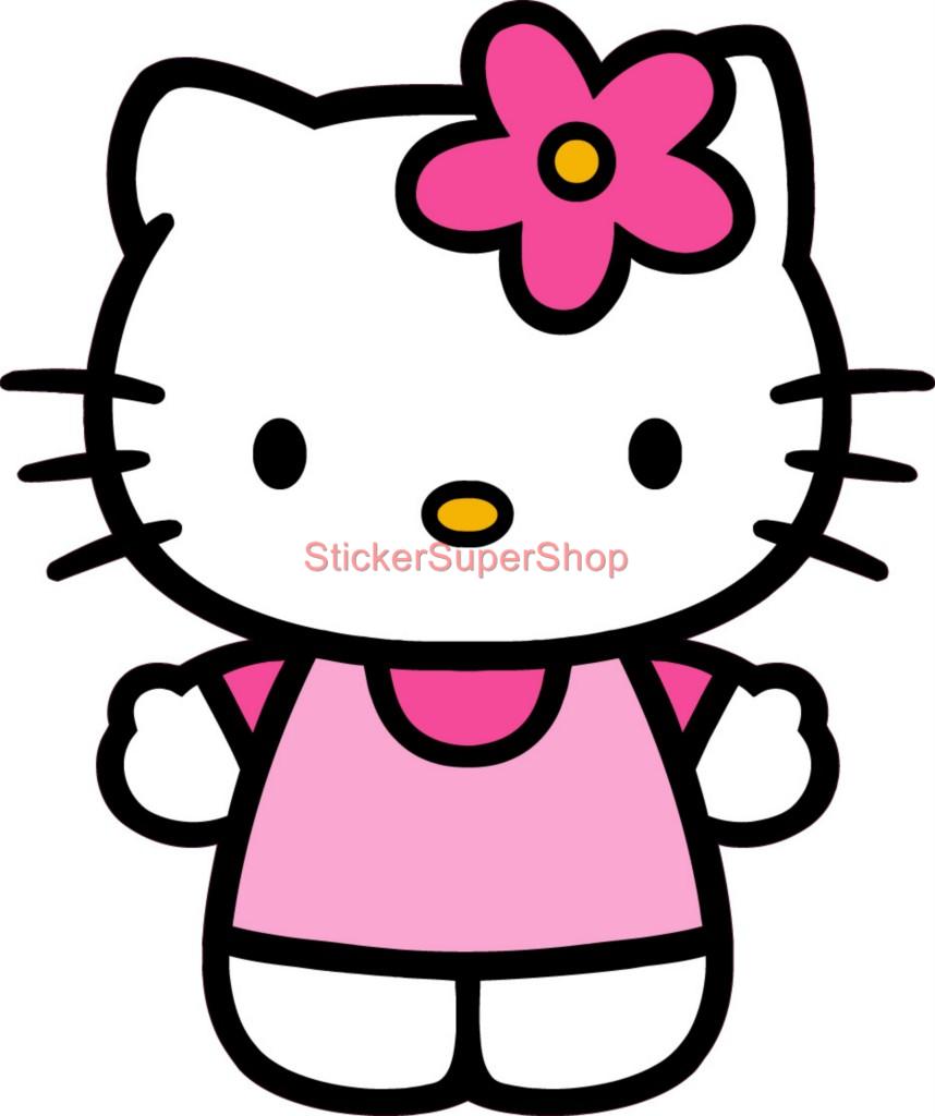 Choose Size Hello Kitty Decal Removable Wall Sticker Home Decor 4 Kids ...