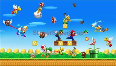 Super Mario Bros World Set Wall Border Sticker Decal Removable