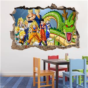 Dragon Ball Z Wall Decal Removable Wall Sticker Mural Goku Vegeta