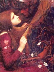 Vintage John William Waterhouse La Belle Dame Sans Merci Knight