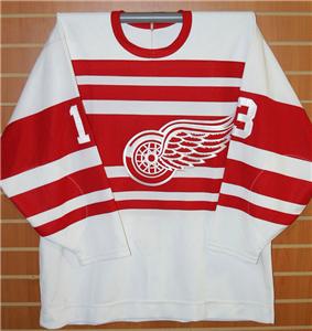 Adirondack Red Wings AHL #13 Authentic Throwback Barber Pole Game ...