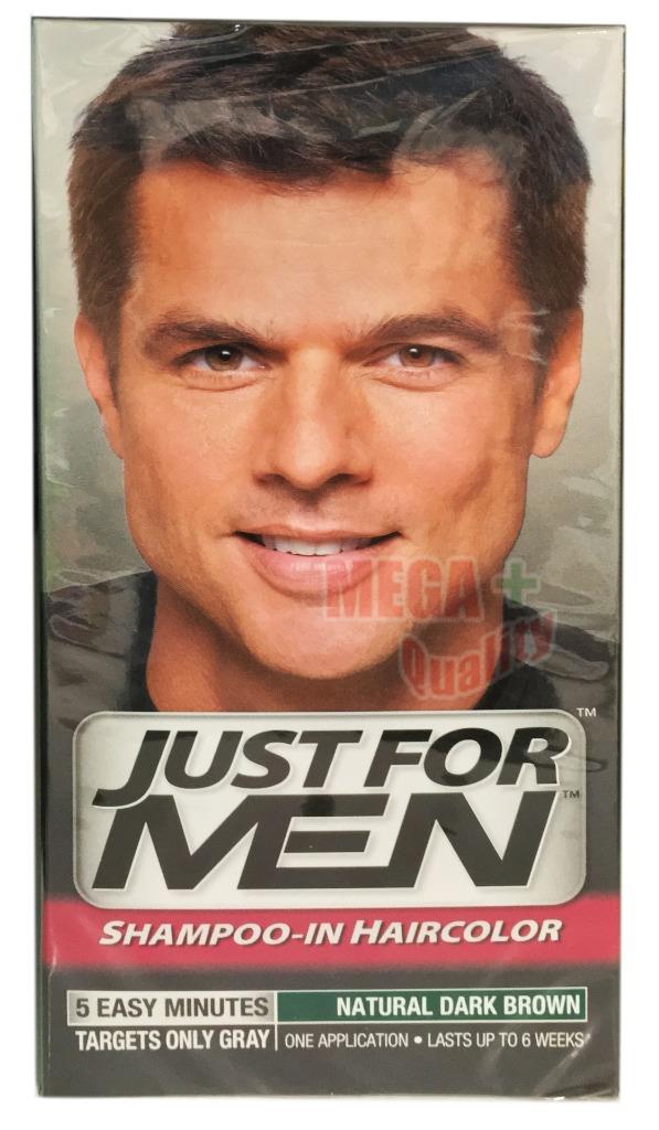 Details About Just For Men Shampoo In Hair Colour Color Mens Dye Natural Dark Brown