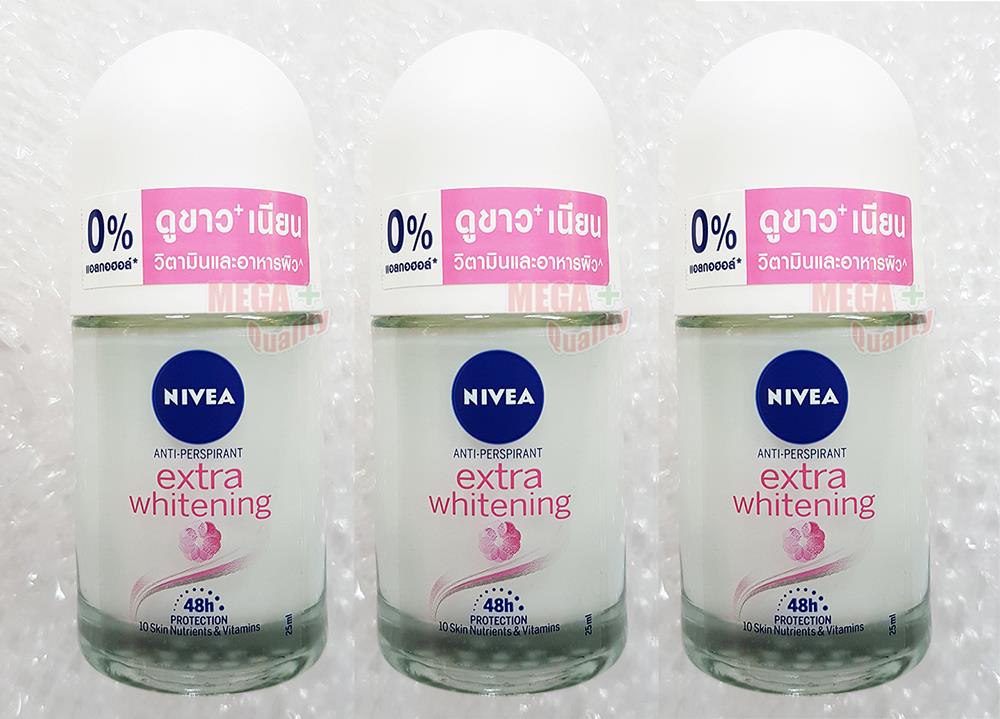 deodorant Nivea 10点セット25ml Nivea Extra Brightening Roll On Deodorant 48Hrs Gentle