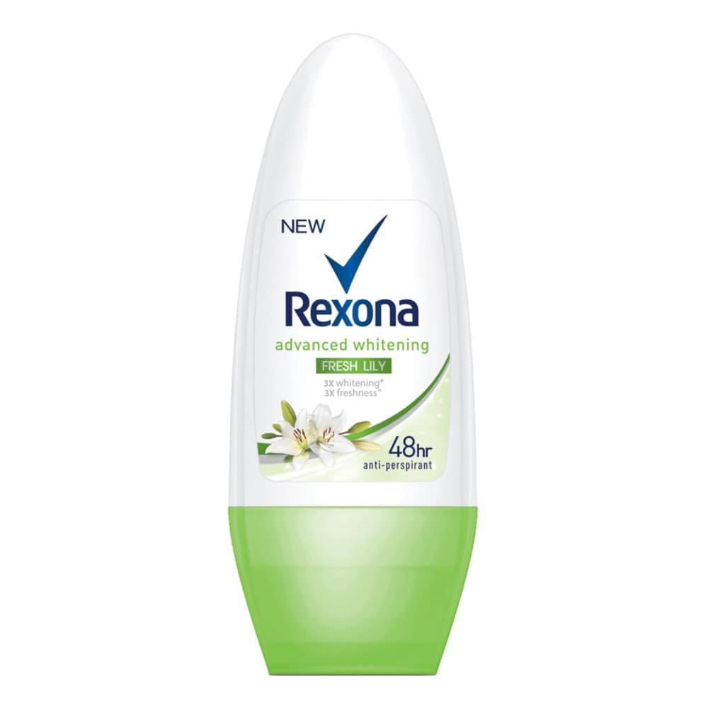 3 X Rexona Advanced Whitening Fresh Lily Roll on 48hr Anti  (4800888204547)