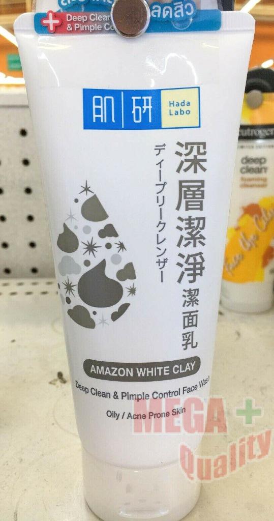 hada labo face wash deep clean & blemish control