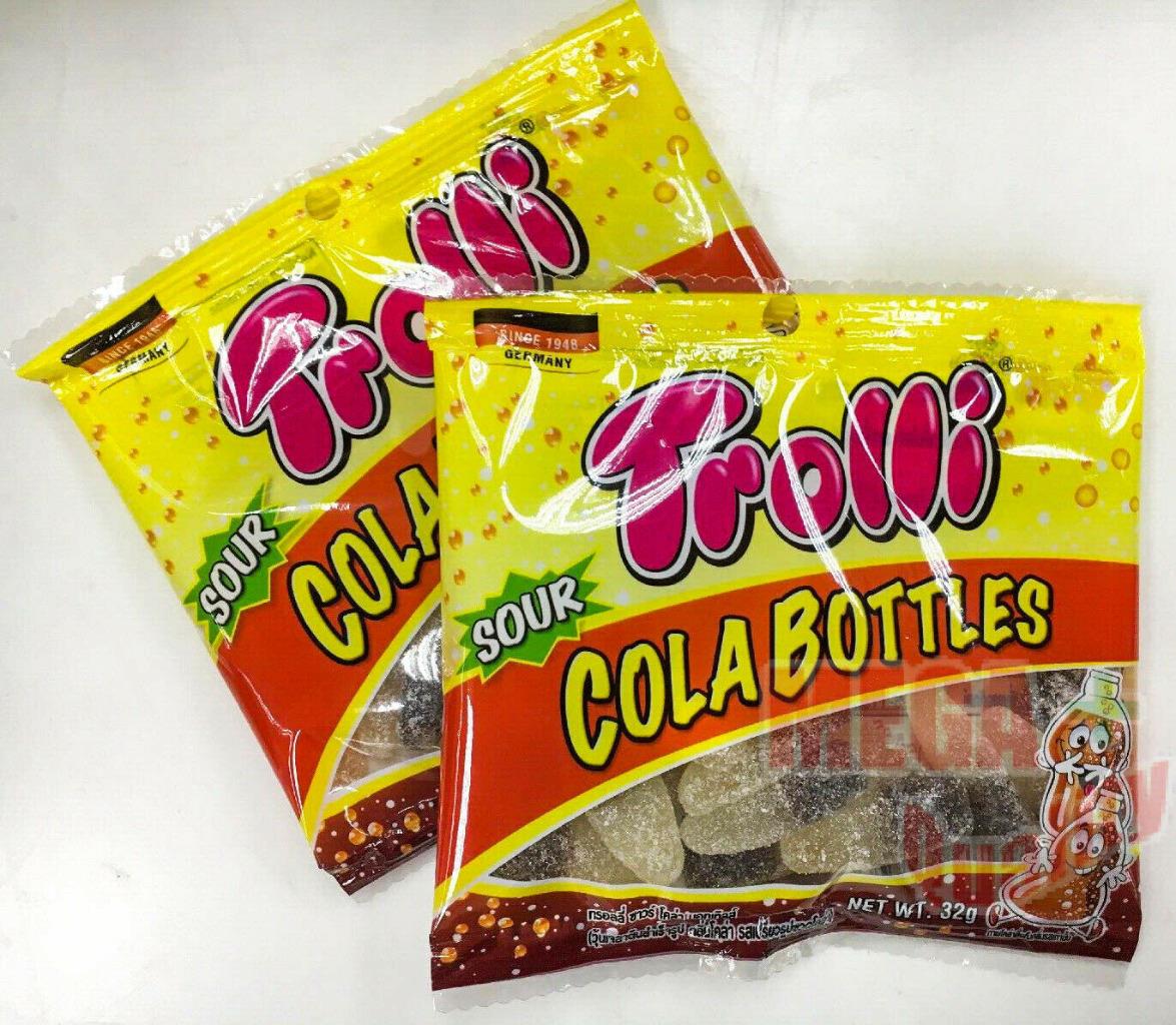 2x 32g Trolli Brite Cola flavor Sour Jelly Gelatin candy Sugar season