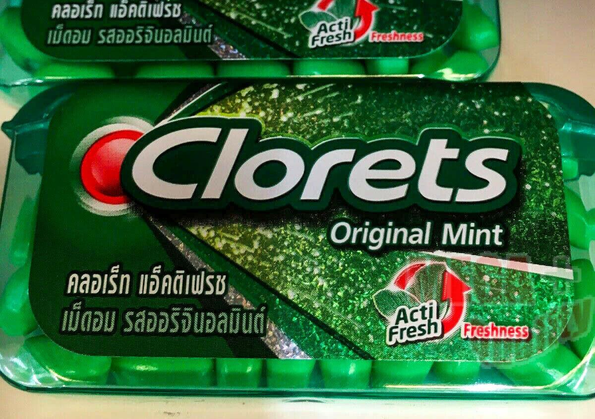 2 X CLORETS ACTIZOL PLUS COOL MINT TABLETS 14g | eBay