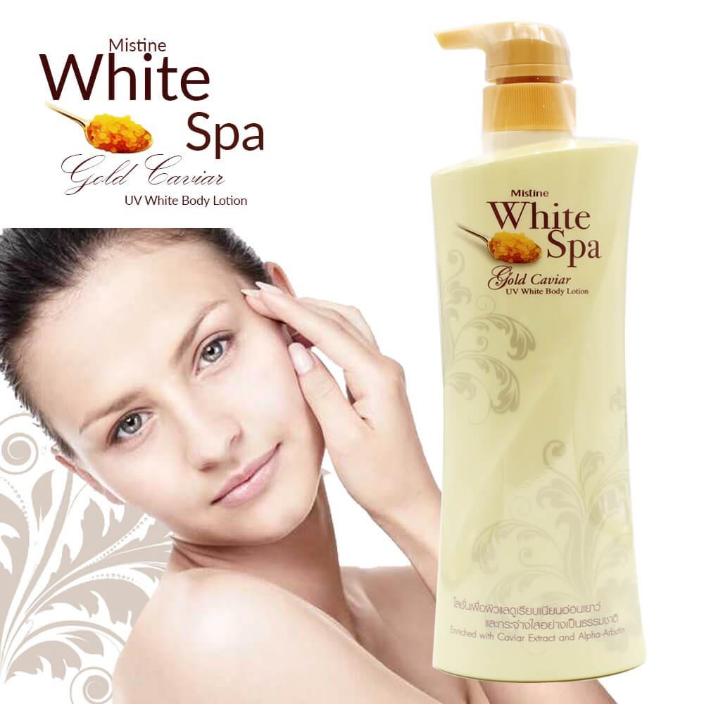 Mistine White Spa Gold Caviar UV Moisture Lightening Body Lotion 400ml