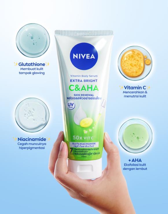 NIVEA Body Serum Extra Bright C AHA 170ml Skin Renewal Gluta Niacinamide  Vit C | eBay Australia