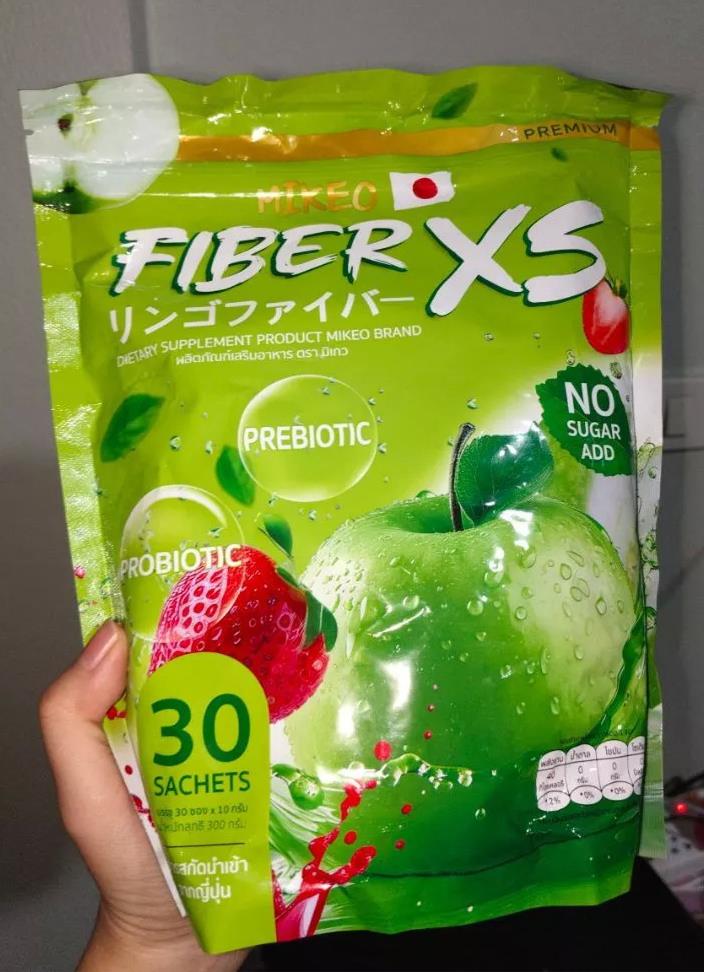 green apple l-carnitine fiber MIKEO Fiber XS Green Apple Detox Drink 30 Sachets Prebiotic Probiotic Sugar  Free