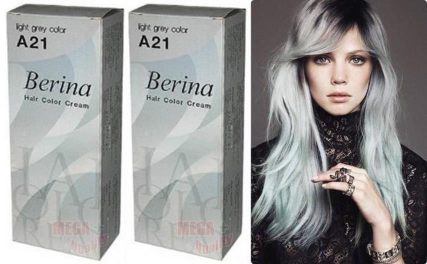 2 x Berina Permanent Hair dye color cream enough for long ...