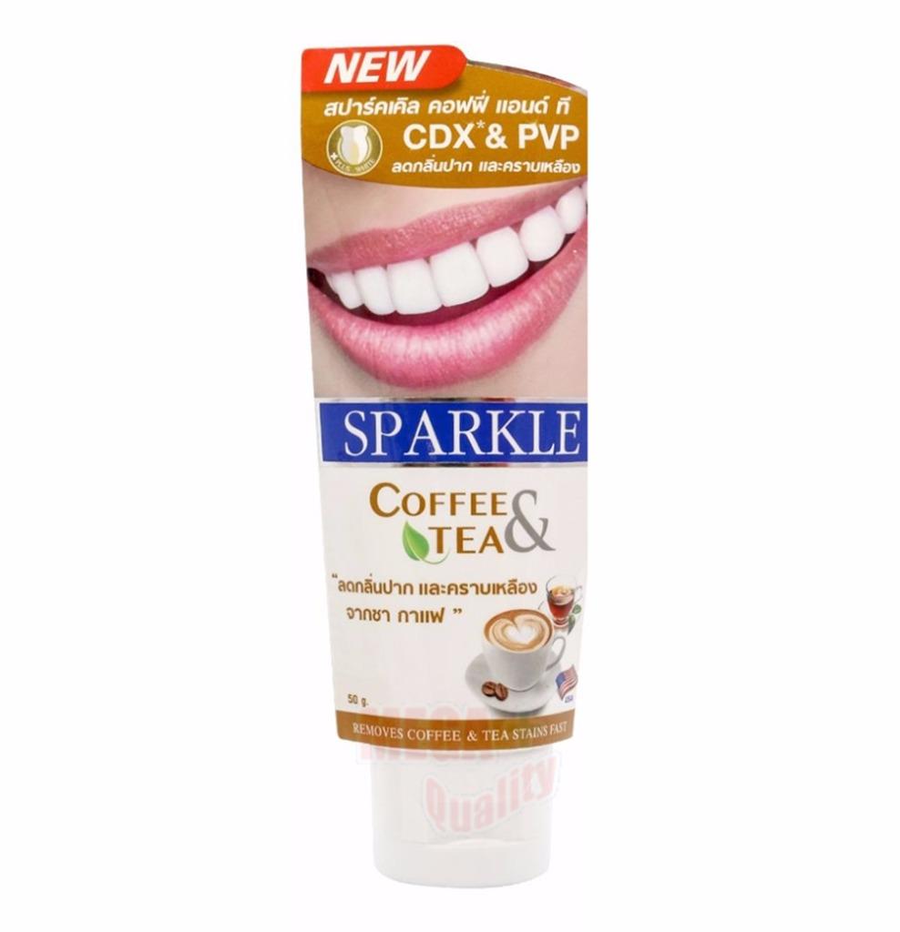 50g. Sparkle Whitening Toothpaste Remove Coffee and Tea Stains Fast For