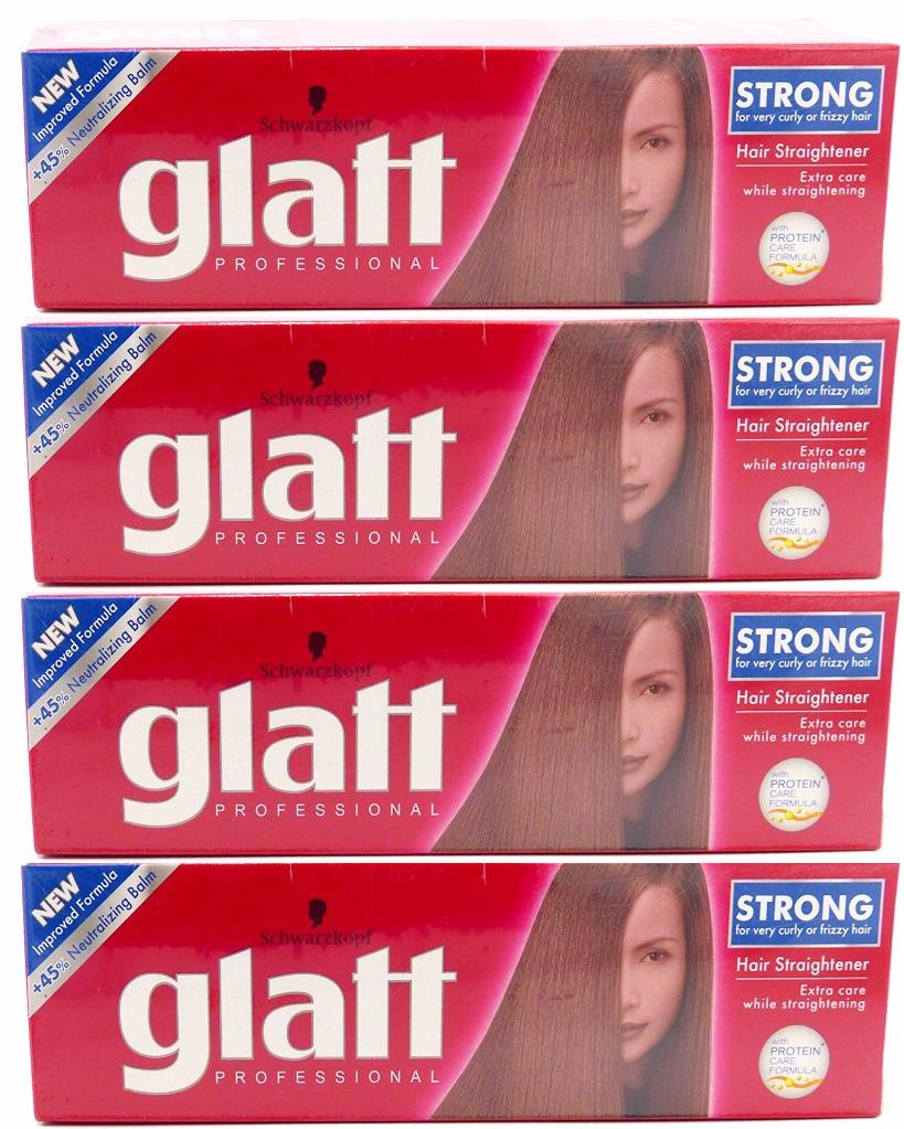 4 X Glatt Schwarzkopf Hair Straightener Cream Strong For Very