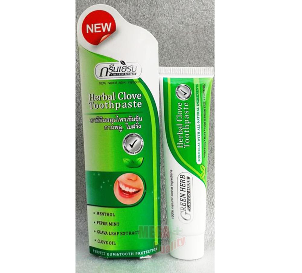 Green Herb Thai Herbal Toothpaste Natural Herb Clove Whitening Fresh