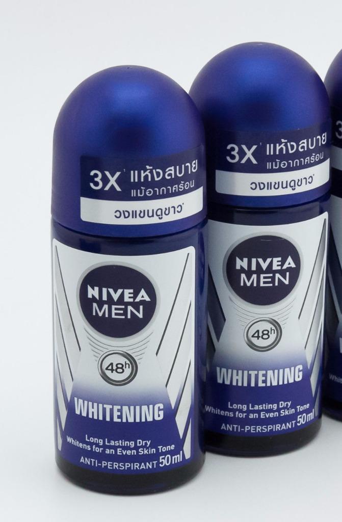 NIVEA Men Deo Roll-on Deep – 3er Pack (3 X 50 Ml), 48h Schutz, Mit Aktivkohle