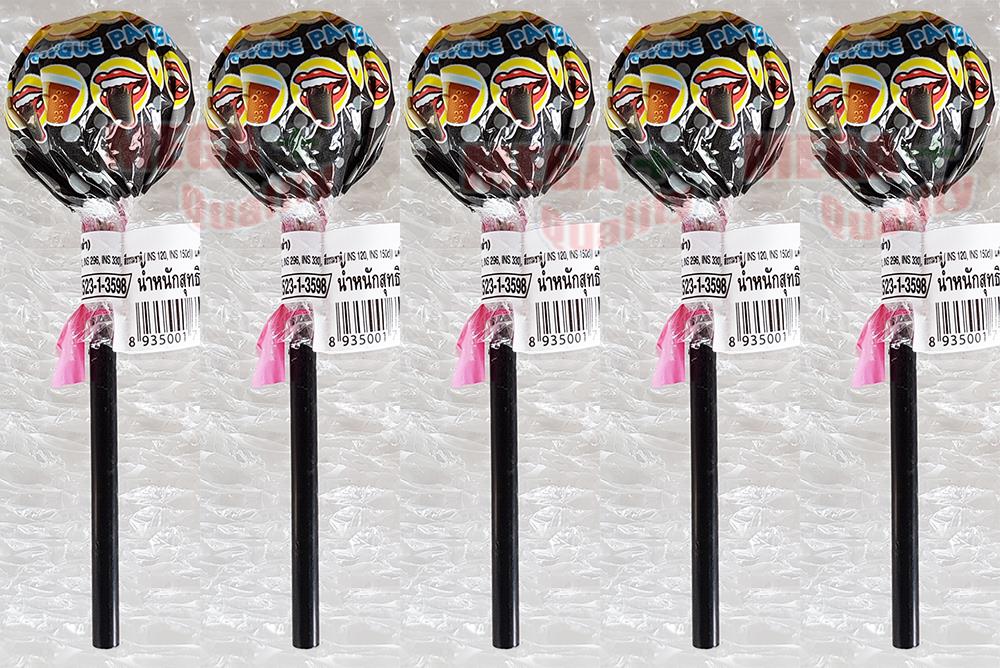 5 Sticks Chupa-Chups Lolipop Candy Cola Flavor Black Taste