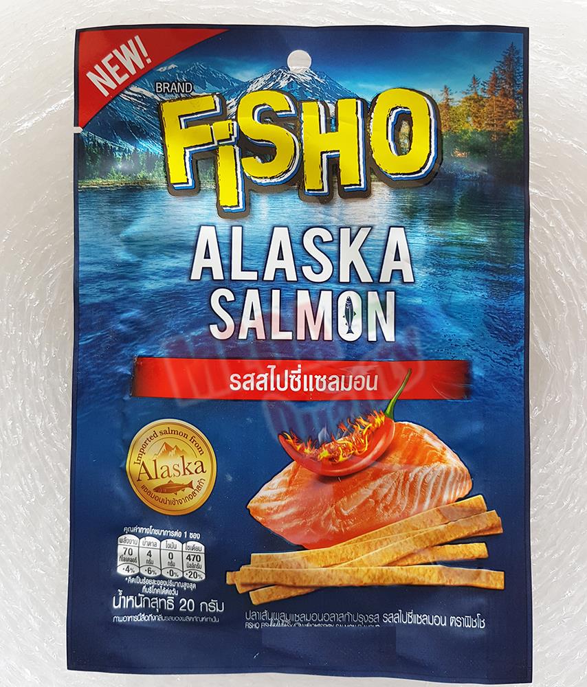 FISHO ALASKA SALMON SNACK LOW FAT EPA, DHA AND OMEGA3 20G SPICY SALMON