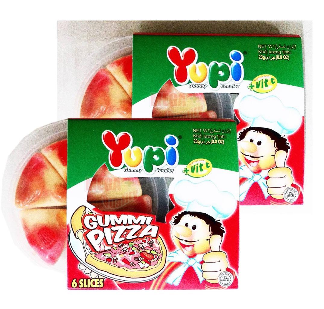 2x Yupi Gummy Candies GUMMI PIZZA Real Fruit Juice + Vitamin C Gelatin