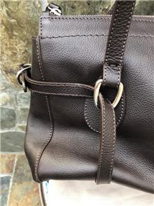harness leahter hogan italy bag brown