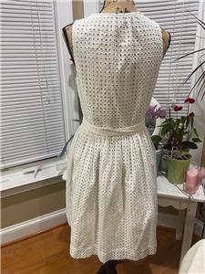 Kate Spade White Broome Street Dot Eyelet Short Casual Dress