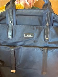 Tumi Epsom Convertible Backpack in Blue & Silver Hardware  display picture 2