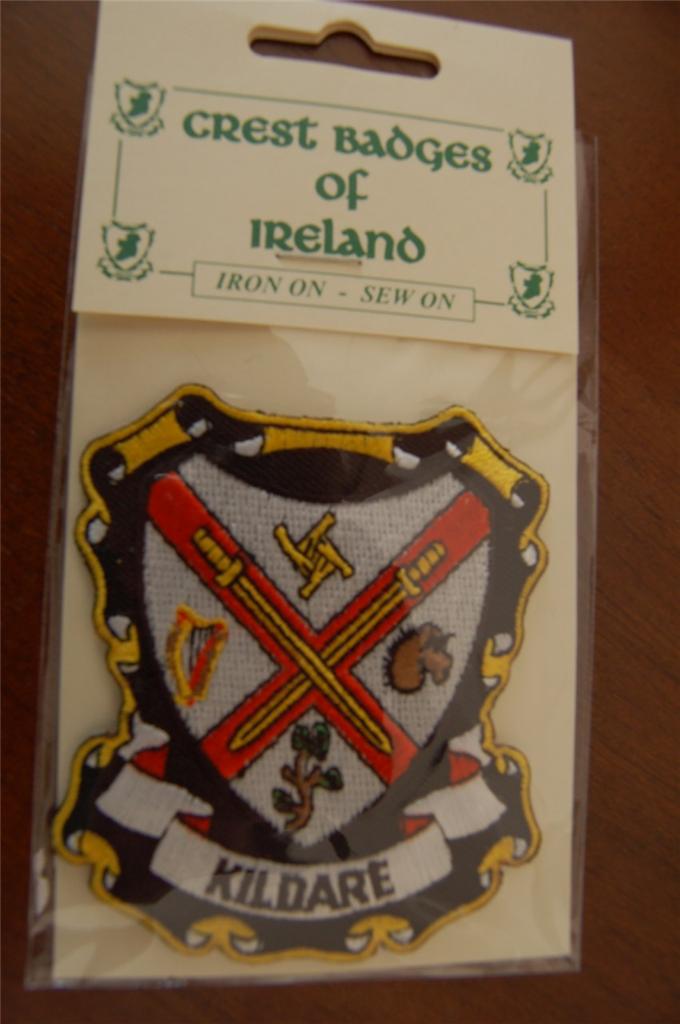 County KILDARE Irish PATCH Coat of Arms - Crest - Embroidered - Badge ...