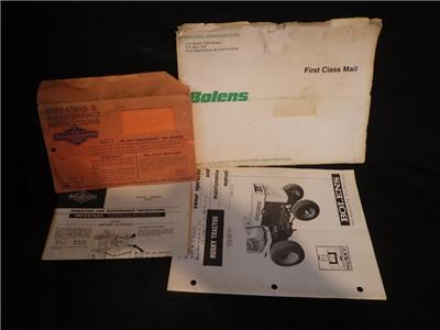 Model 192-02 Tractors Operators and Maintenance Manual Bolens TEN-FIFTY 1050