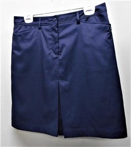 New Ladies Cracked Wheat Polyester Spandex Size 4 Golf Skorts Navy