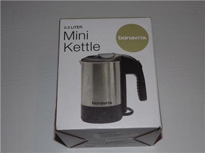 New Bonavita Stainless Steel 0.5L Auto-Off Cool Touch Handle Travel Mini Kettle
