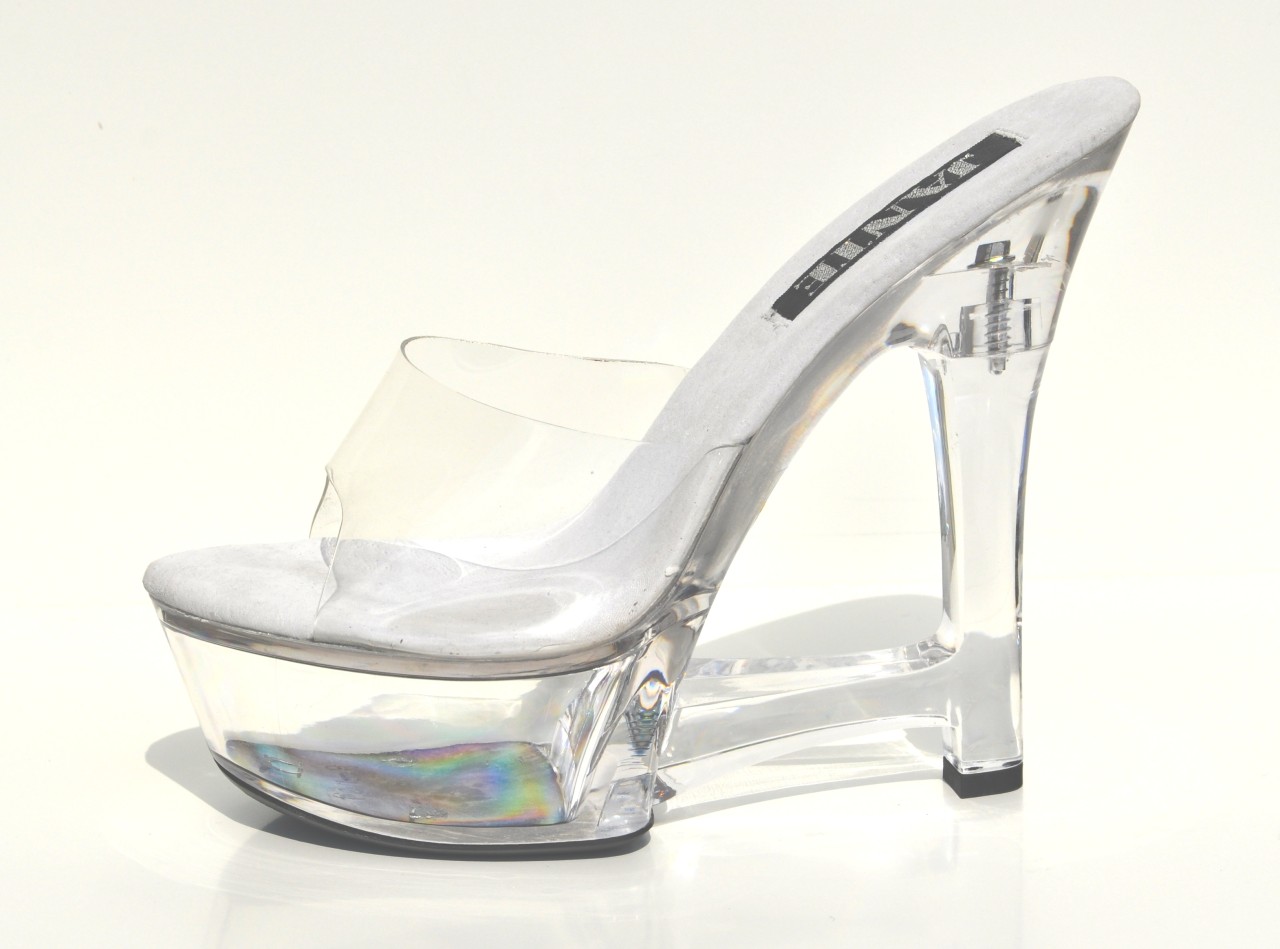 Jante Clear Super High Heel Sexy Womens Sandals (retail $108) | eBay