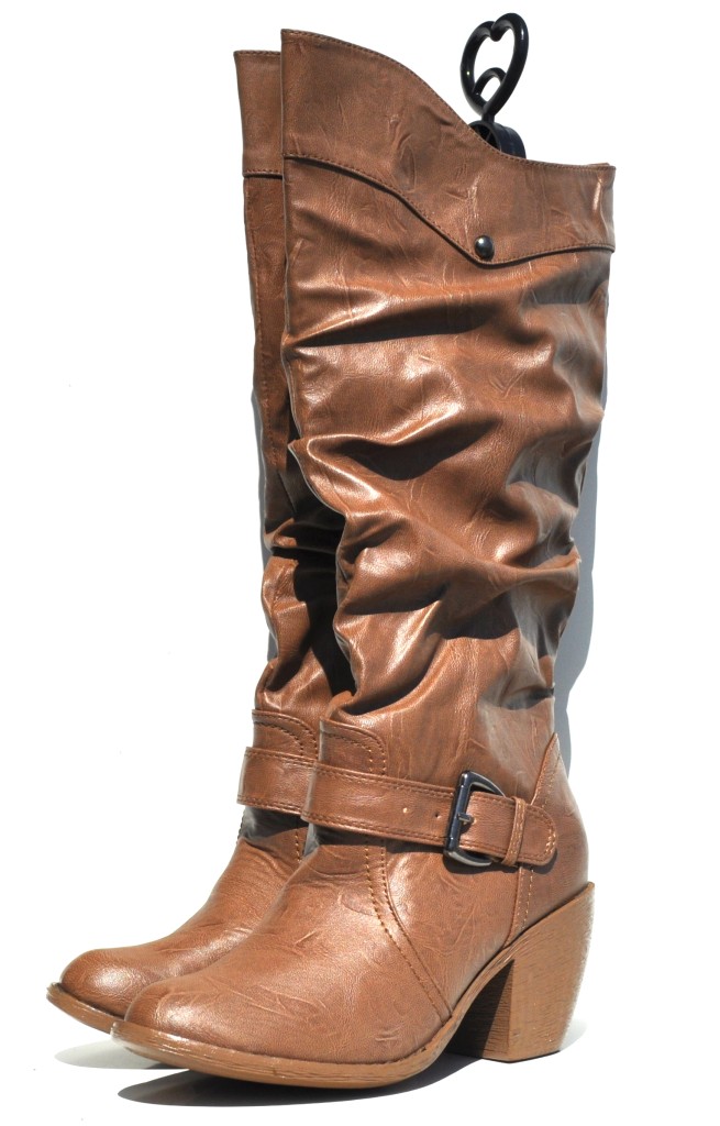 Forever 21 Sexy Womens Faux Leather Light Brown Knee High Boots (Retail