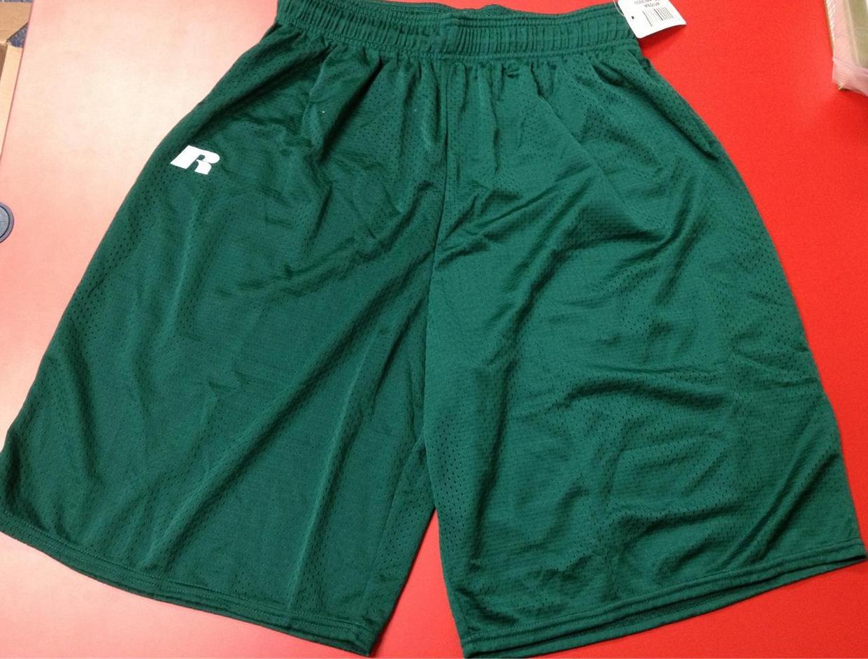 New: Russell Athletic Nylon Mesh Shorts 65883MK Dark Green Mens | eBay