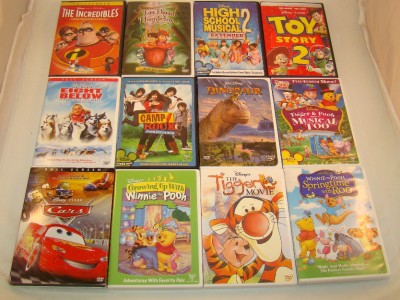 Lot of 12 Walt Disney DVD Movies Pooh Cars The Incredibles Toy Story ...