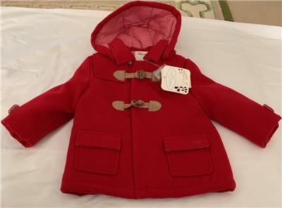 baby red duffle coat
