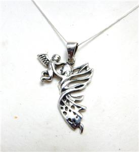 Beautiful Angel Baby and Mother Fairy Necklace sterling .925 silver mum child