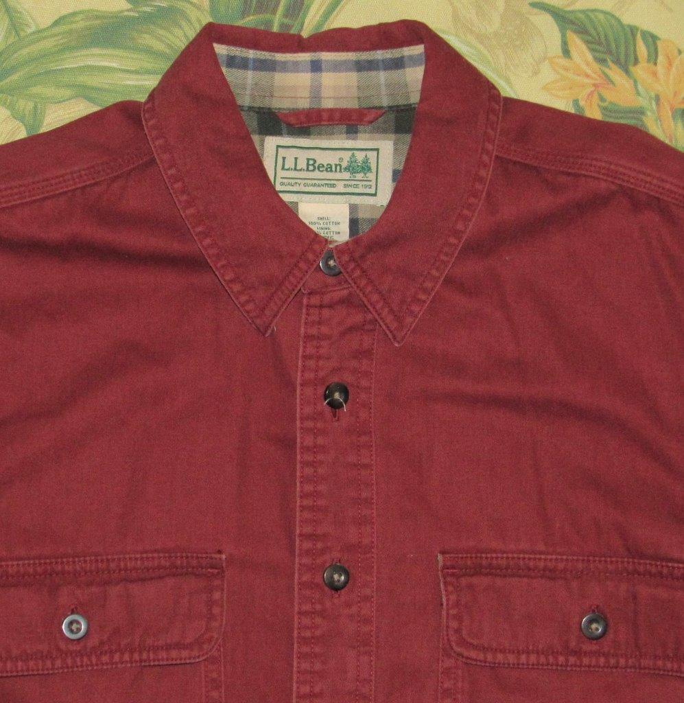 Mens LL BEAN Plaid Lined Longsleeve Flannel Hurricane Shirt Medium M | eBay