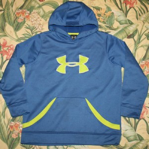 UNDER ARMOUR HOODIE Neon Logo Hoody Sweatshirt Youth Large YL