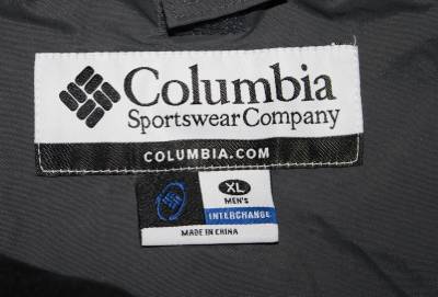 Mens COLUMBIA Black Grey Hooded Rain Jacket XL | eBay