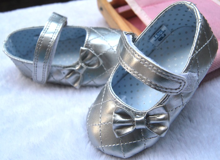 silver Mary Jane toddler baby girl shoes UK size 2 3 4 | eBay