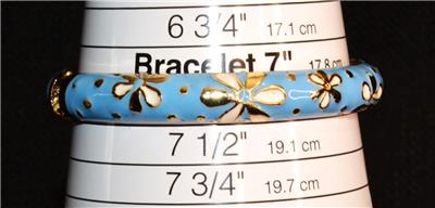 Signed JIU LONG XING Goldtone Cloisonné Light Blue White Enamel