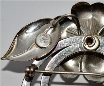 【Waviness】 Cinematic Stamp Brooch Silver Vintage Bond Boyd Sterling Silver Leaf Brooch 2.25 Inches - Etsy