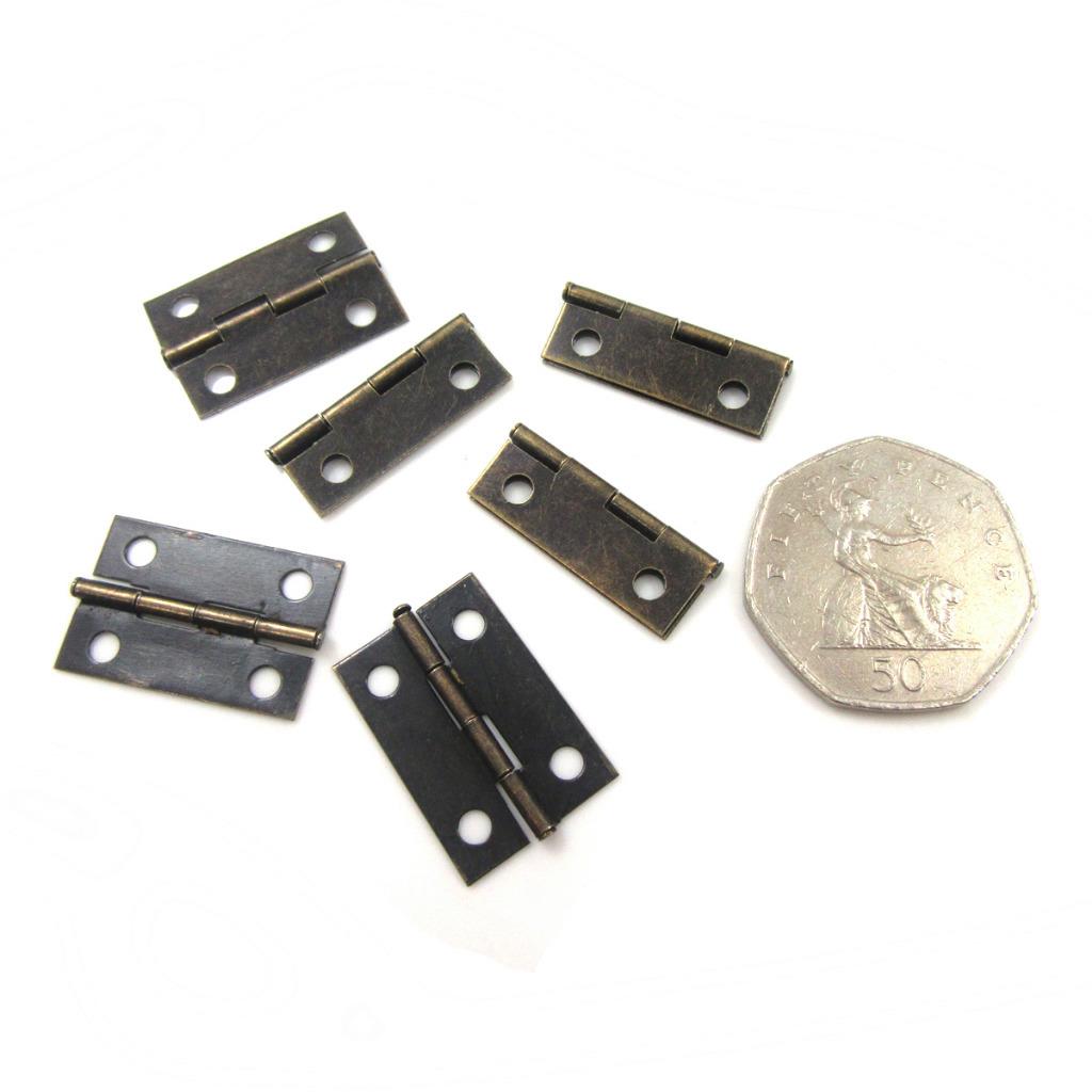 Casa De Muñecas Miniatura De Latón 10mm Manivela Bisagras Accesorios de hardware hágalo usted mismo & Accesorios