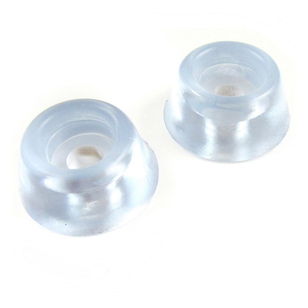 CLEAR PLASTIC RUBBER FEET GLIDES *2 SIZES* FURNITURE / FLOOR PROTECTORS