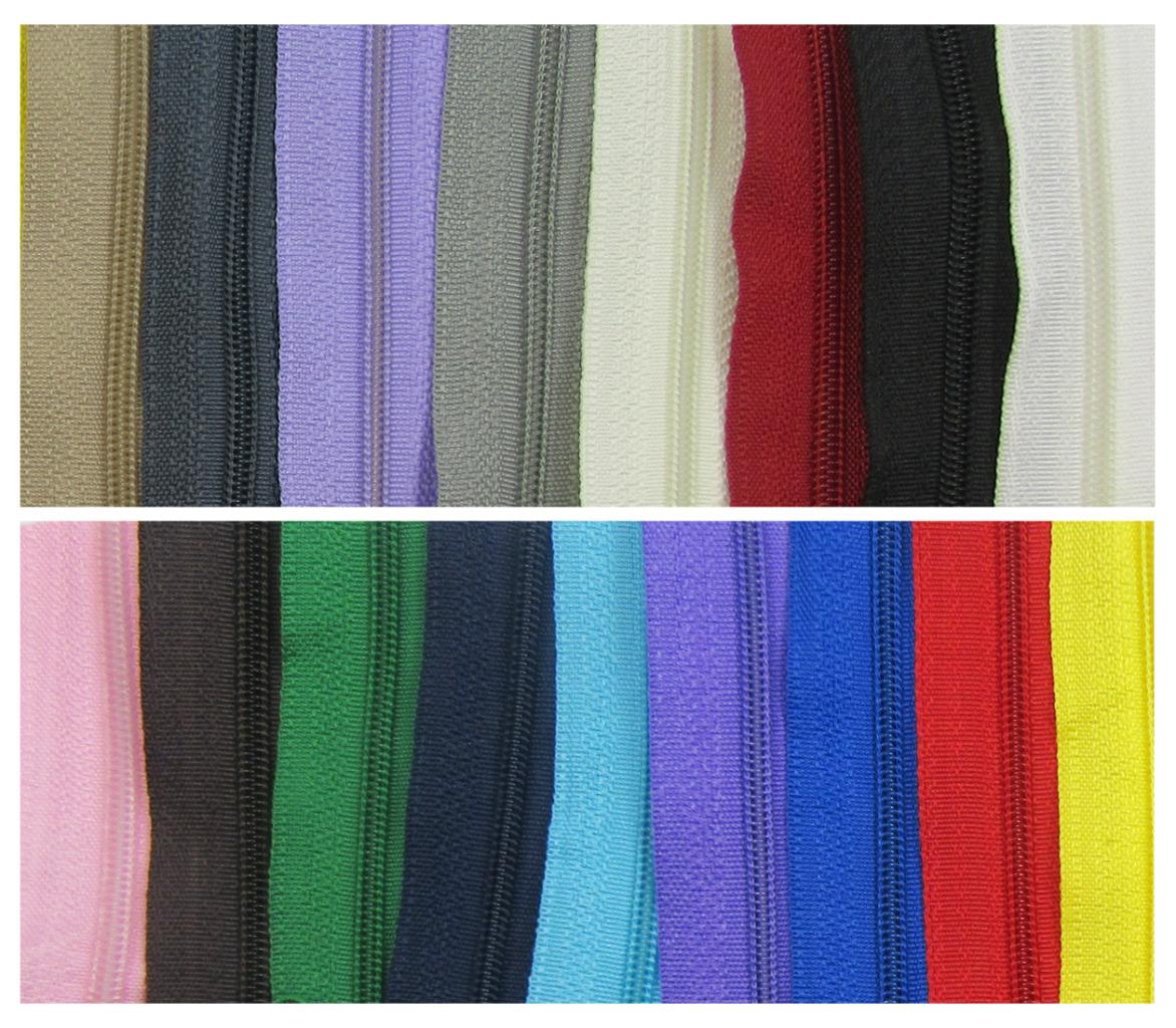 No3 Spiral Continuous Chain Cushion Zip in a Choice of Colours By the meter